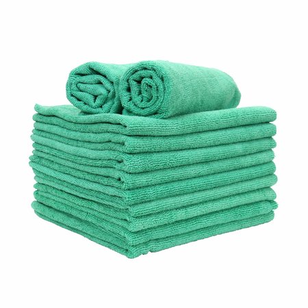 MONARCH Microfiber Hand Towels 15 x 24 Green  , 12PK M915210G